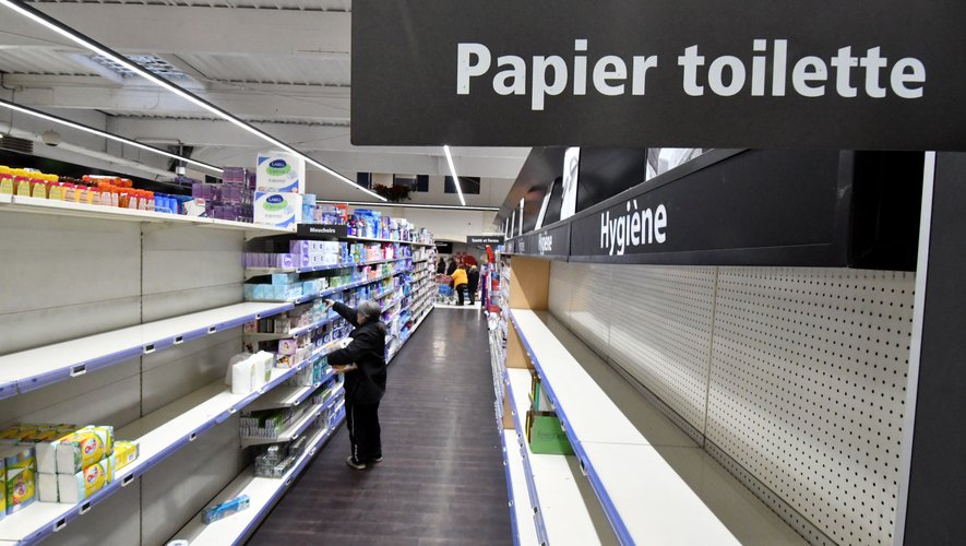 rayon de magasin hygiène papier toilette papier toilette inexistant en rupture 
