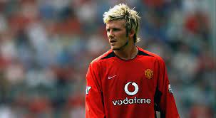 david beckam avec le maillot de manchester united